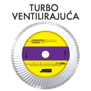 REZNA DIJAMANTNA PLOČA TURBO VENTILIRAJUĆA