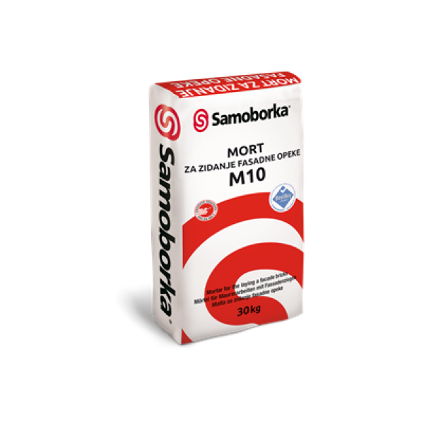 SAMOBORKA - MORT ZA ZIDANJE FASADNE OPEKE M10 SAMOBORKA MORT ZA ZIDANJE FASAADNE OPEKE M10